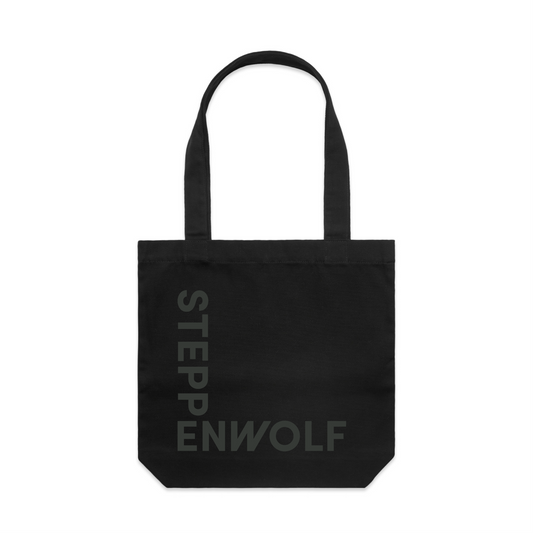 Gray + Black Corner Logo Tote
